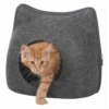 Abri Cat 38x35x37cm Anthracite - Trixie -Promos Naturalis Pets Boutique abri cat 38x35x37cm anthracite trixie 36318 trixie abri catsoft edition en feutre polyester forme stable coussin avec couverture