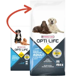 Adult Sterilised/Light Medium & Maxi - Grands & Moyens Chiens Adultes - Poulet 12,5kg - Opti Life