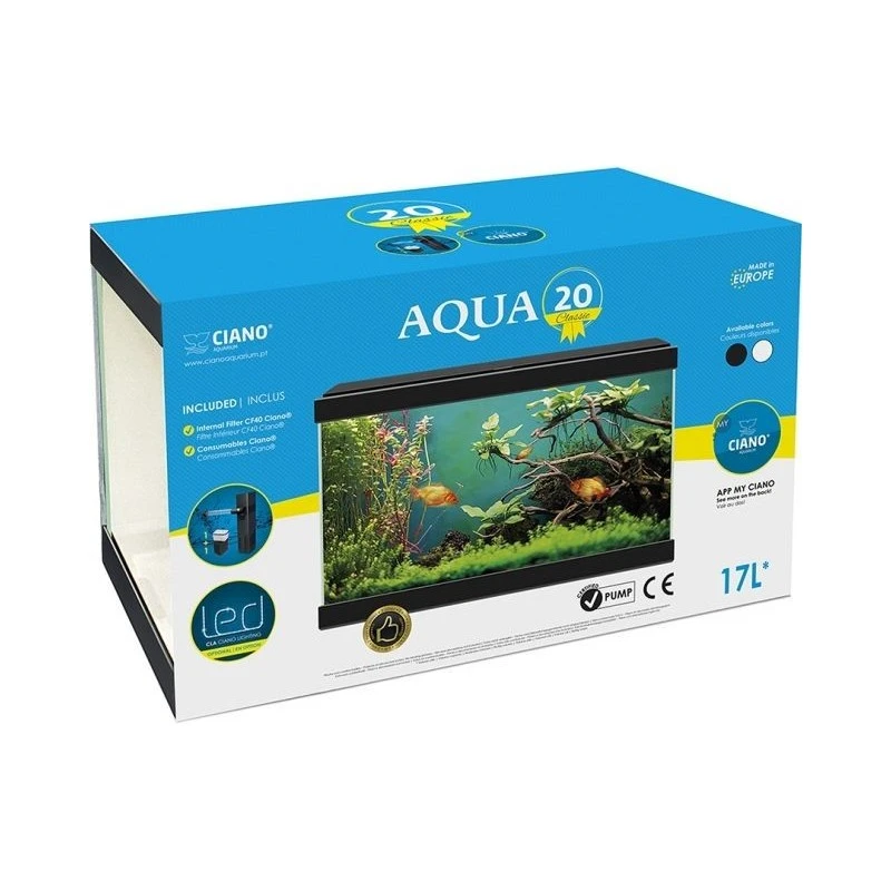 Aqua 20 Classic Noir 40x20x24,8cm - Ciano 4 Aqua 20 Classic Noir 40x20x24,8cm - Ciano – Image 2