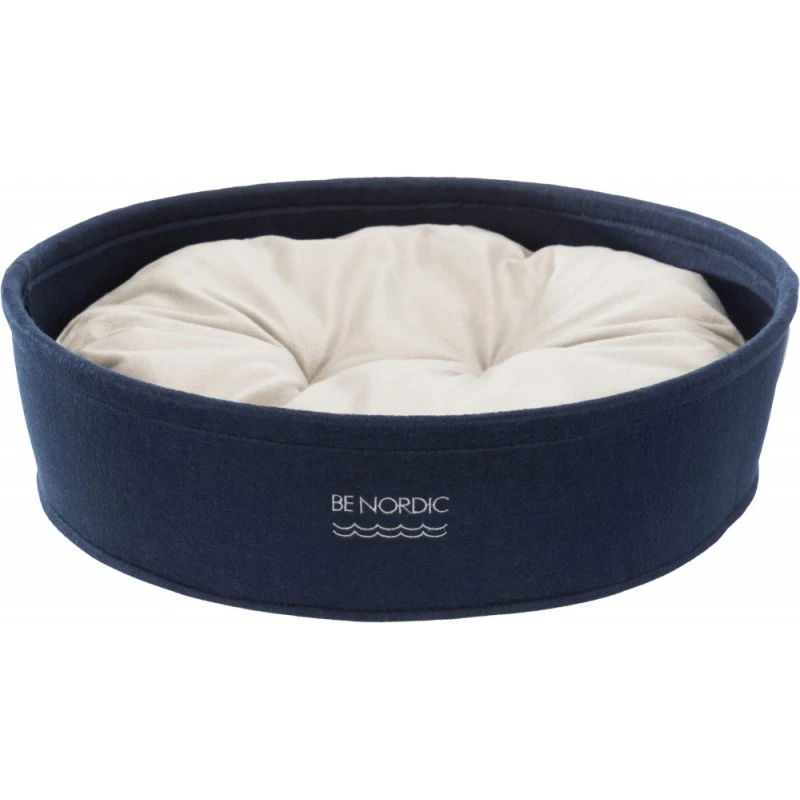 BE NORDIC Lit Rond En Feutre Bleu 45cm - Trixie 4 BE NORDIC Lit Rond En Feutre Bleu 45cm - Trixie – Image 2