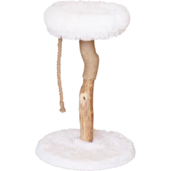 Cat Tree Alaska Avec Panier Peluche Blanc 50x50x80cm - Animal Boulevard