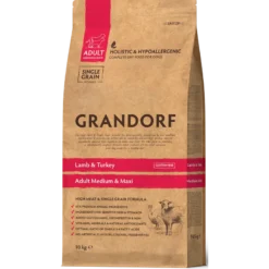 Chien Adult Medium & Maxi Races - Agneau Et Dinde 10kg - Grandorf