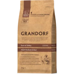 Chien Adult Medium & Maxi Races - Canard Et Dinde 10kg - Grandorf