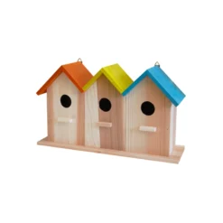 Combi 3 Nichoirs Avec Toit De Couleur
