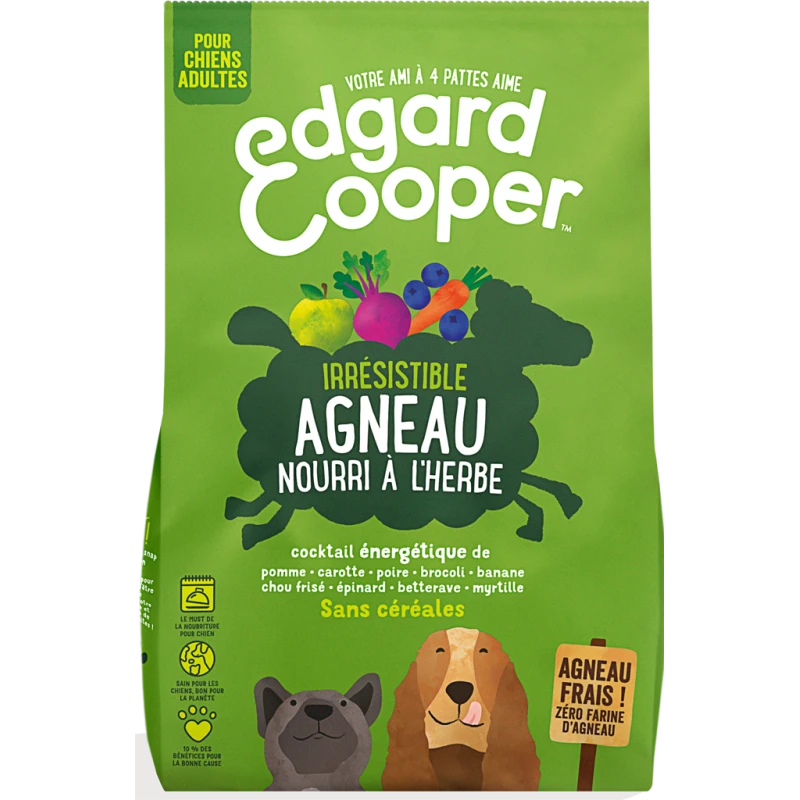 Croquettes Adult Agneau Frais Nourri à L'herbe 2,5kg - Edgard & Cooper 3 Croquettes Adult Agneau Frais Nourri à L'herbe 2,5kg - Edgard & Cooper