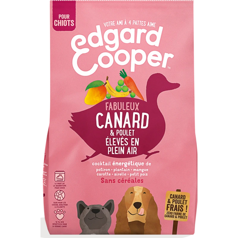 Croquettes Puppy Canard & Poulet Frais élevés En Plein Air 7kg - Edgard & Cooper 3 Croquettes Puppy Canard & Poulet Frais élevés En Plein Air 7kg - Edgard & Cooper