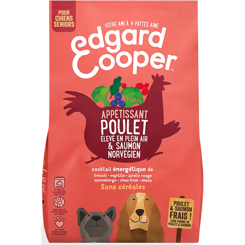 Croquettes Senior Poulet Frais élevé En Plein Air & Saumon Norvégien 12kg - Edgard & Cooper 3 Croquettes Senior Poulet Frais élevé En Plein Air & Saumon Norvégien 12kg - Edgard & Cooper