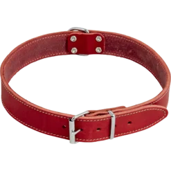 Cuir Gras Collier Rouge-18mmx45cm/tour De Cou 34-38cm - Jack And Vanilla