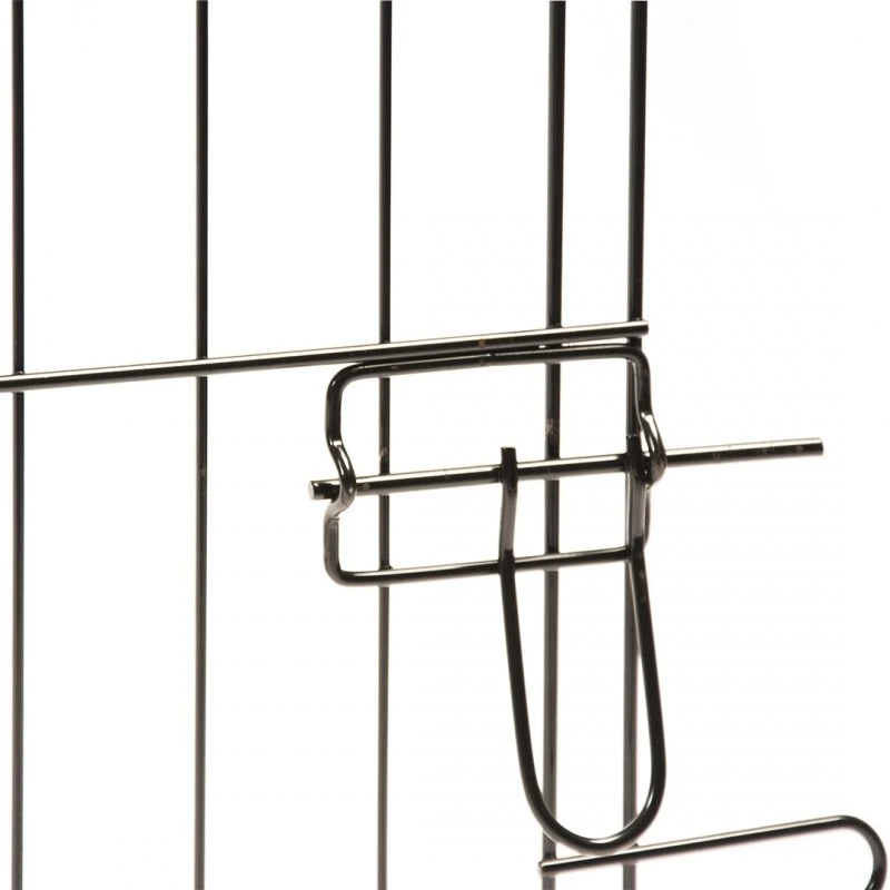 Enclos Chiots Avec Porte Et Crochets Noir 150x60x60cm - Duvo+ 5 Enclos Chiots Avec Porte Et Crochets Noir 150x60x60cm - Duvo+ – Image 3