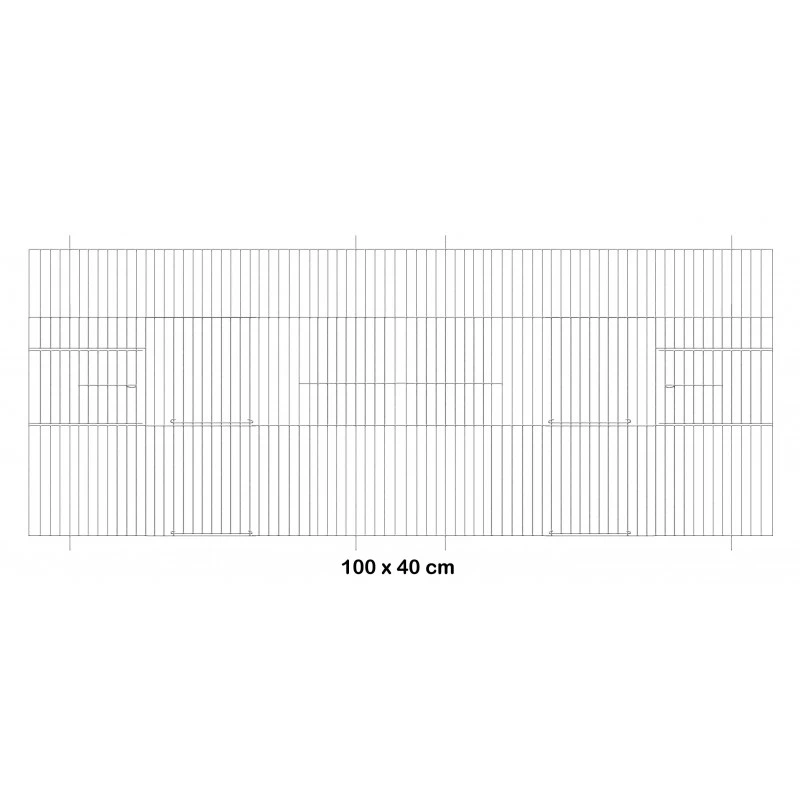 Façade De Cage En Métal 100x40cm - Fauna 3 Façade De Cage En Métal 100x40cm - Fauna