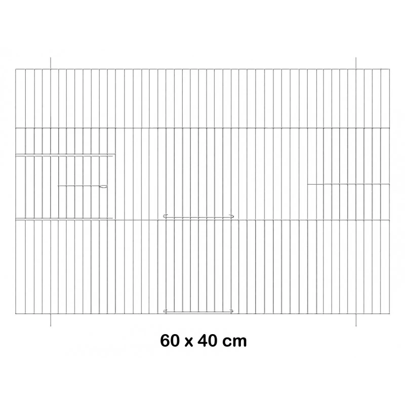 Façade De Cage En Métal 60x40cm - Fauna 3 Façade De Cage En Métal 60x40cm - Fauna