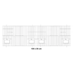 Façade De Cage En Métal Avec Portes Mangeoires 100x30cm - Fauna