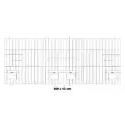 Façade De Cage En Métal Avec Portes Mangeoires 100x40cm - Fauna