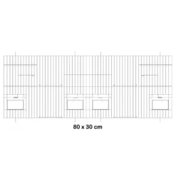 Façade De Cage En Métal Avec Portes Mangeoires 80x30cm - Fauna