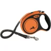 Flexi XTREME Laisse Sangle Orange Noir S/5m - Flexi -Promos Naturalis Pets Boutique flexi xtreme laisse sangle orange noir s 5m flexi 21417 trixie flexi xtreme laisse sangle amortisseur de choc integre attenue le