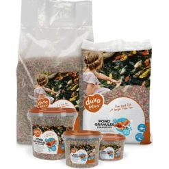 Granulés Pour étang Mélange De Couleurs 5L/3mm - Duvo+ -Promos Naturalis Pets Boutique granules pour etang melange de couleurs 5l 3mm duvo 12978 duvo specifications nourriture flottante pour tous les poissons de bas 2