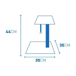 Grattoir Flor Gris/anthracite 35x35x44cm - Duvo+ -Promos Naturalis Pets Boutique grattoir flor gris anthracite 35x35x44cm duvo 802 869 duvo specifications plateau doux en peluche piquet recouvert de sisal cord 1