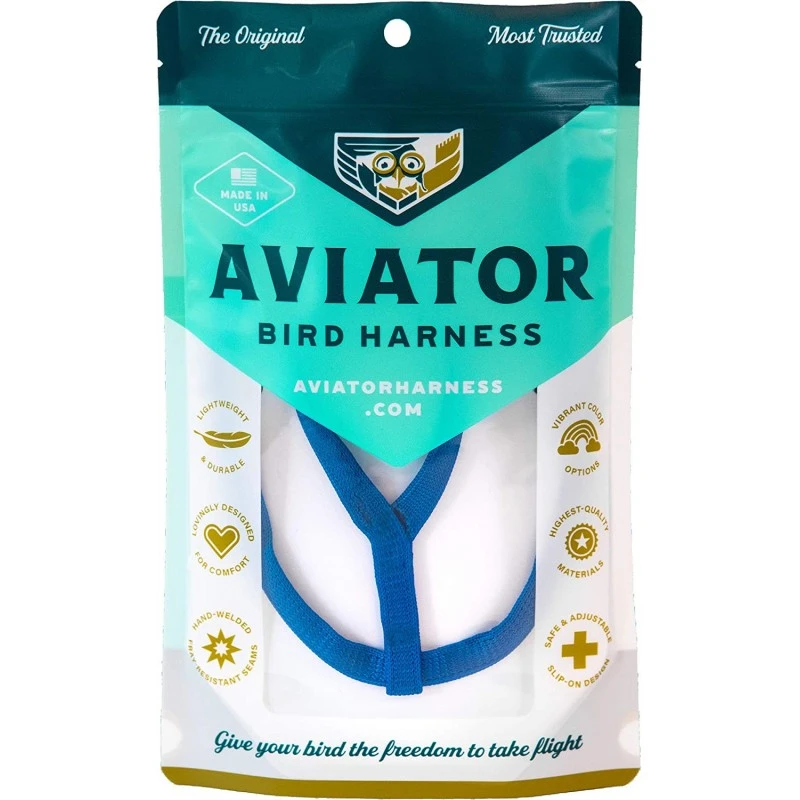 Harnais Pour Perroquet AVIATOR Small Bleu 3 Harnais Pour Perroquet AVIATOR Small Bleu
