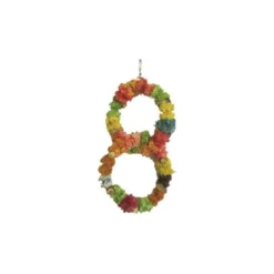 Jouet Double Anneau En Bois Avec Corde 41cm