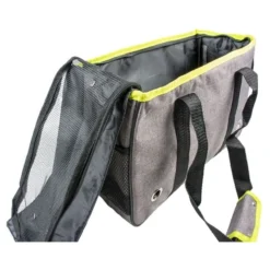 Lyon Travel Bag Gris 38x15x25cm - Duvo+ -Promos Naturalis Pets Boutique lyon travel bag gris 38x15x25cm duvo 11907 duvo specifications leger durable et impermeable fenetre sur le cote et dans le haut 1 2
