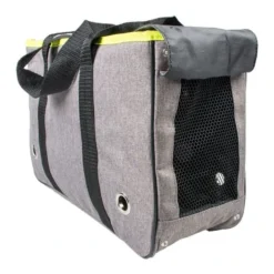 Lyon Travel Bag Gris 38x15x25cm - Duvo+ -Promos Naturalis Pets Boutique lyon travel bag gris 38x15x25cm duvo 11907 duvo specifications leger durable et impermeable fenetre sur le cote et dans le haut 1 3