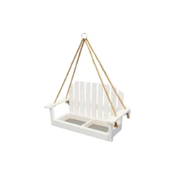 Mangeoire Banc Blanc 38x19,5x21cm