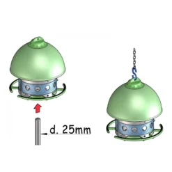Mangeoire Extérieure Space GARDEN - Modèle Vert - S.T.A. Soluzioni -Promos Naturalis Pets Boutique mangeoire exterieure space garden modele vert sta soluzioni m057verde sta soluzioni space garden est une mangeoire exterieure qu 2