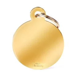 Médaille Basic Cercle Grand Laiton Doré