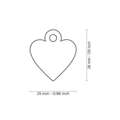 Médaille Basic Coeur Petit Laiton Chromé -Promos Naturalis Pets Boutique medaille basic coeur petit laiton chrome mfb21 my family 1