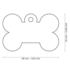 Médaille Basic Os Grand Laiton Chromé -Promos Naturalis Pets Boutique medaille basic os grand laiton chrome mfb06 my family 1