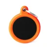 Médaille Gomme Cercle Aluminium Orange/Noir -Promos Naturalis Pets Boutique medaille gomme cercle aluminium orange noir hta04orangemp my family