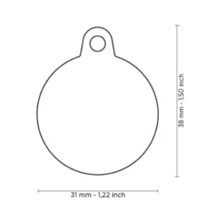 Médaille Gomme Cercle Aluminium Rouge/Rouge -Promos Naturalis Pets Boutique medaille gomme cercle aluminium rouge rouge hta04red my family 1