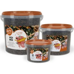 Mix Pour Carpes Koï 3L/3mm - Duvo+ -Promos Naturalis Pets Boutique mix pour carpes koi 3l 3mm duvo 12969 duvo specifications nourriture flottante pour toutes les carpes koi pour les carpes koi ju 2