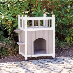 Natura Cat's Home Avec Balcon 45x65x45cm - Trixie -Promos Naturalis Pets Boutique natura cats home avec balcon 45x65x45cm trixie 44093 trixie natura cats home avec balcon pour usage interieur et exterieur prote 1