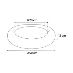 Panier Alba Rond Blanc 50cm - Flamingo -Promos Naturalis Pets Boutique panier alba rond blanc 50cm flamingo 520848 flamingo pet products panier alba rond blanc materiau peluche avec rembourrage fibre 2