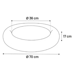 Panier Alba Rond Blanc 70cm - Flamingo -Promos Naturalis Pets Boutique panier alba rond blanc 70cm flamingo 520849 flamingo pet products panier alba rond blanc materiau peluche avec rembourrage fibre 2