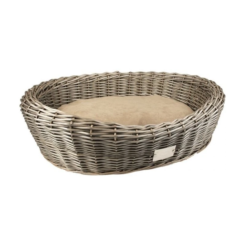 Provence Panier Ovale En Osier+coussin 90x71x23cm - Duvo+ 3 Provence Panier Ovale En Osier+coussin 90x71x23cm - Duvo+