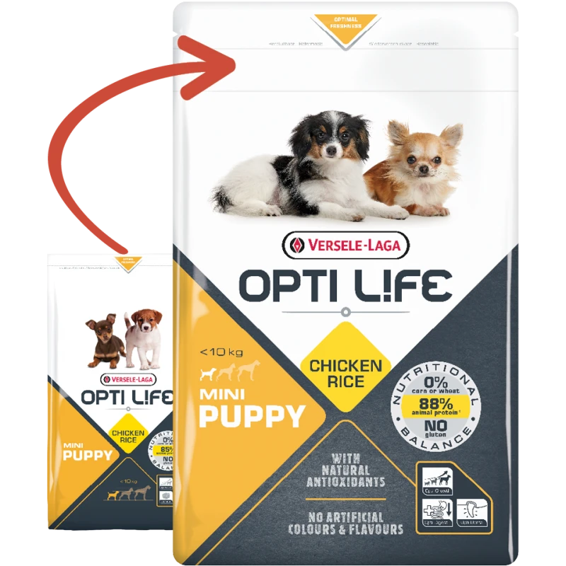 Puppy Mini - Petites Races - Poulet 2,5kg - Opti Life 3 Puppy Mini - Petites Races - Poulet 2,5kg - Opti Life