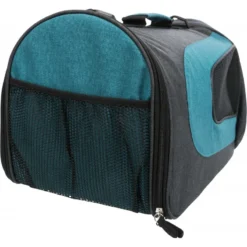 Sac Alina Anthracite/pétrole 27x27x52cm - Trixie -Promos Naturalis Pets Boutique sac alina anthracite petrole 27x27x52cm trixie 28965 trixie sac alina souvre a lavant avec poche filet bandouliere amovible et r 3