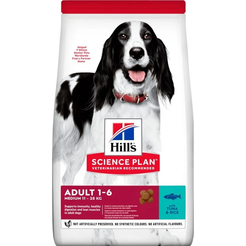 Science Plan Aliment Pour Chien Adulte Medium Au Thon Et Au Riz 2,5kg - Hill's 3 Science Plan Aliment Pour Chien Adulte Medium Au Thon Et Au Riz 2,5kg - Hill's
