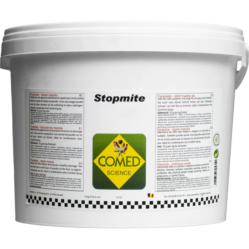 Stopmite Bird, Contre Les Poux Rouges Chez Les Oiseaux 5kg - Comed 3 Stopmite Bird, Contre Les Poux Rouges Chez Les Oiseaux 5kg - Comed