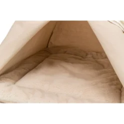 Tipi Boho 55x65x55cm Beige - Trixie -Promos Naturalis Pets Boutique tipi boho 55x65x55cm beige trixie 38211 trixie soft edition en toile a voile coton tissu housse en coton jute coton coussin reve 1