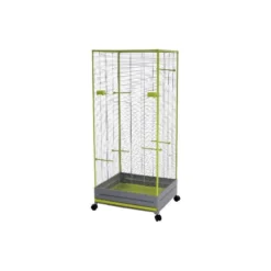 Volière Plastique Gris 65x54x150cm